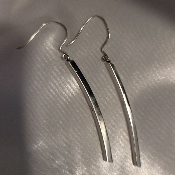 NWOT Solid Silver Earrings - Picture 2 of 6